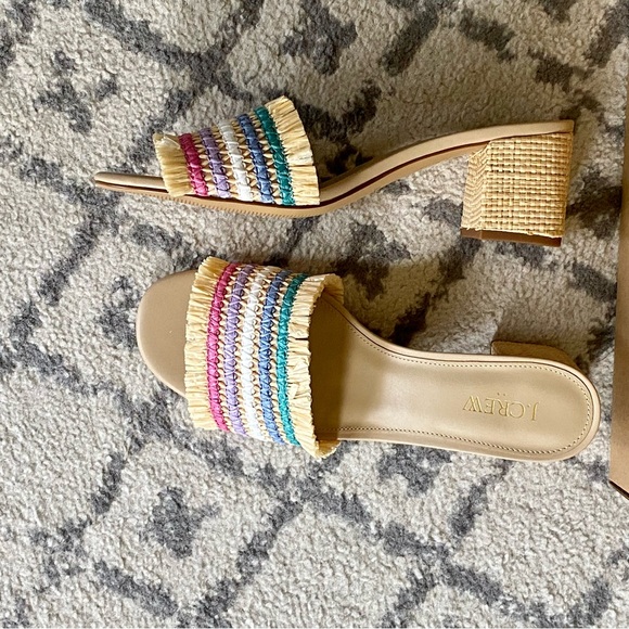 JCREW rainbow raffia woven mule sandals - Picture 5 of 7
